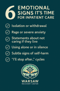 6 emotional Signs Its time for inpatient-treatment